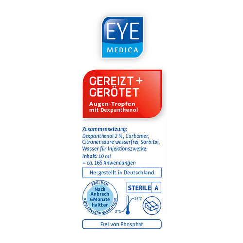 Eye Medica gereizt + ger&ouml;tet Dexpanthenol Augentropfen - 3