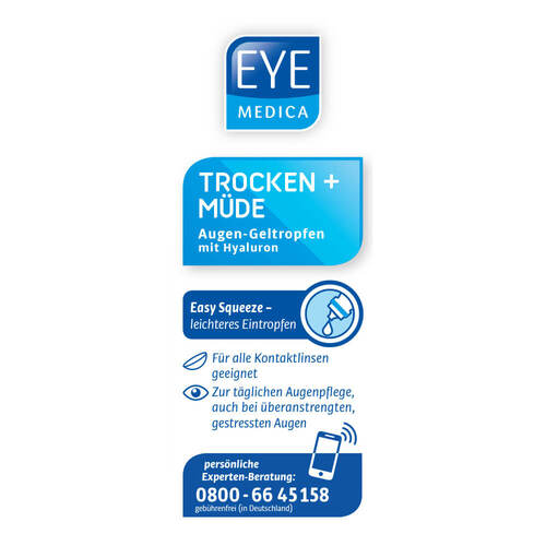 Eye Medica trocken + m&uuml;de 0,3% Hyaluron Aug.-Geltro. - 4