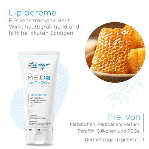 La Mermed + Anti-Dry Lipidcreme ohne Parfum - 3