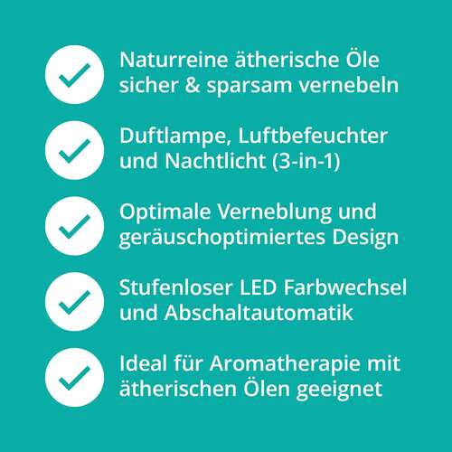 Aroma Diffuser f&uuml;r &auml;therische &Ouml;le 150 ml Led wei&szlig; - 2