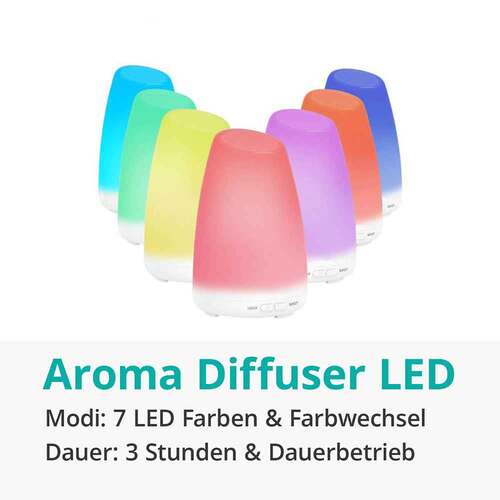 Aroma Diffuser f&uuml;r &auml;therische &Ouml;le 150 ml Led wei&szlig; - 4