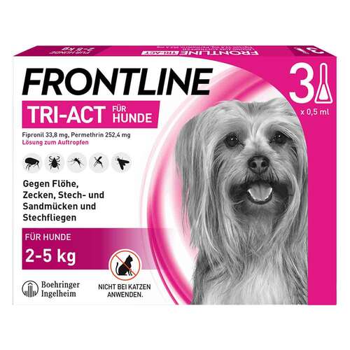 FRONTLINE TRI-ACT® gegen Zecke, Floh und fliegende Insekten bei Hunden (2-5kg) - 1