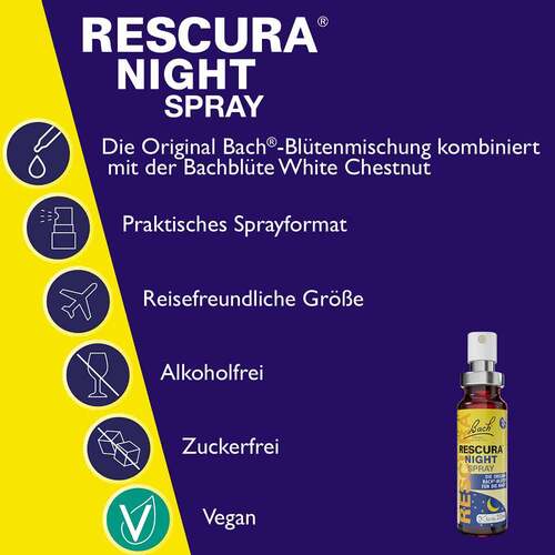 Bachbl&uuml;ten Original Rescura Night Spray alkoholfrei  - 2