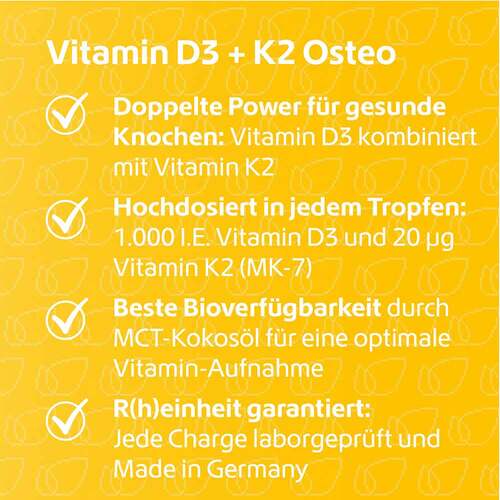 Vitamin D3 + K2 Osteo Tropfen - 3