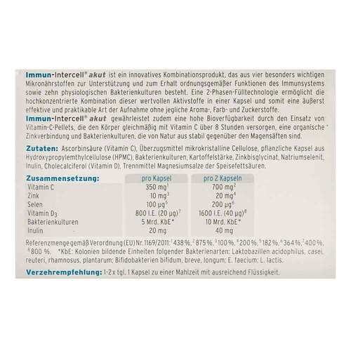 Immun Intercell akut Hartkapseln mit magensaftresistent &uuml;berzogene Pell. - 3