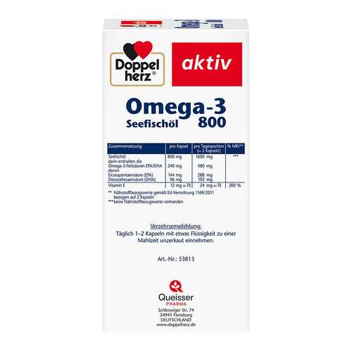 Doppelherz Omega-3 Seefisch&ouml;l 800 aktiv Kapseln - 2