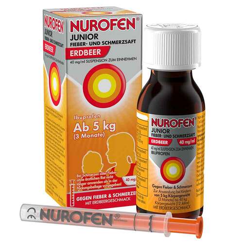 NUROFEN® Junior Fieber- und Schmerzsaft Erdbeer 40 mg/ml - 1