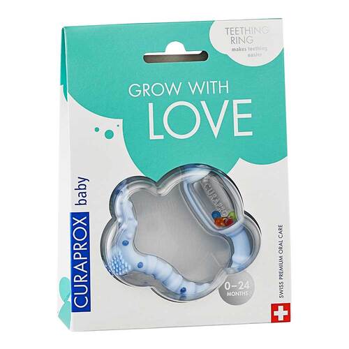 Curaprox Baby Beißring 0 - 24 Mon.blau - 2