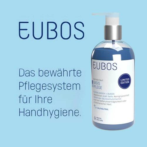 Eubos Fl&uuml;ssig blau unparf&uuml;miert mit Dosierspender - 3