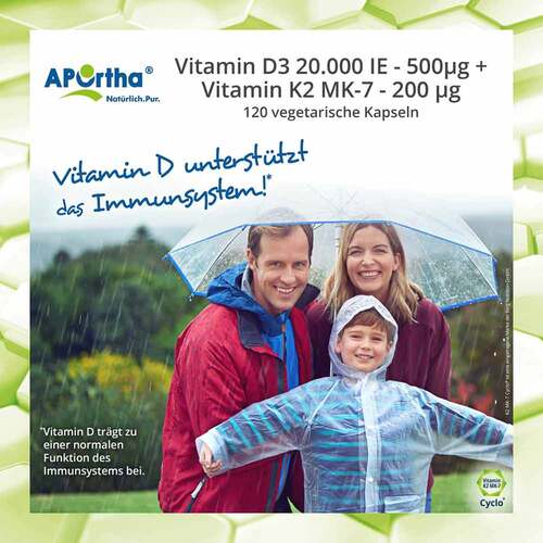 Vitamin D3 20.000 I.E. + K2 200mg mit Quinoapulv.Kapseln  - 7