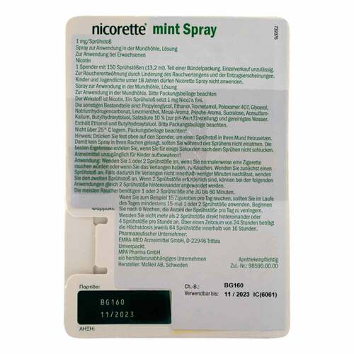 Nicorette Mint Spray 1 mg / Spr&uuml;hsto&szlig; - 4