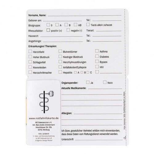Notfall-Info-Kartenhülle für die Gesundheitskarte - 3