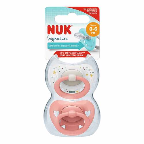 NUK Signature Silikon Schnuller 0 - 6 Monate - 2