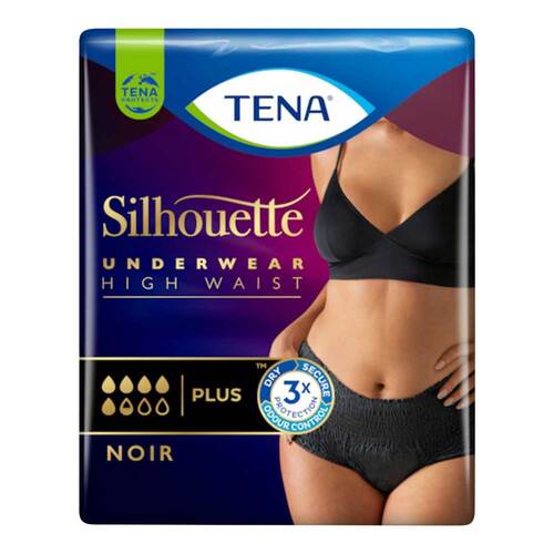 TENA Silhouette HIGH WAIST NOIR Plus Pants L bei Inkontinenz - 1