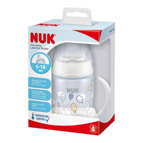 NUK First Choice Trinklernflasche Temp Contr.150ml Sil. - 1