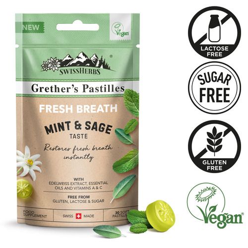 Grethers Swissherbs Fresh Breath mint &amp; sage - 1