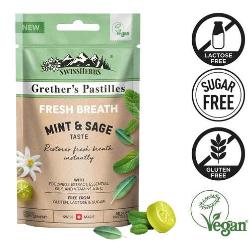 Grethers Swissherbs Fresh Breath mint &amp; sage - 2
