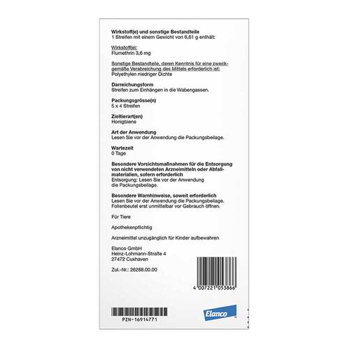 Bayvarol® Streifen f&uuml;r Honigbienen - 2