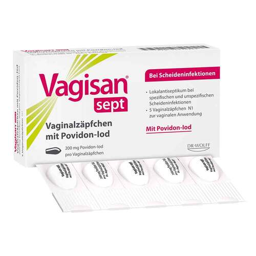 Vagisan sept Vaginalz&auml;pfchen mit Povidon-Iod - 1