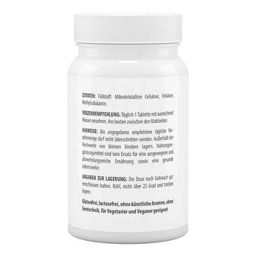 Vitamin B12 500 µg + Fols&auml;ure 800 µg Tabletten - 3