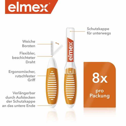 Elmex Interdentalb&uuml;rsten Iso Gr&ouml;&szlig;e 1 0,45 mm orange - 2