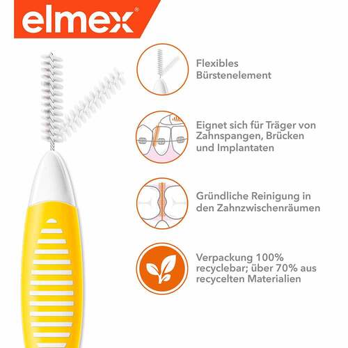 Elmex Interdentalb&uuml;rsten Iso Gr&ouml;&szlig;e 4 0,7 mm gelb - 3