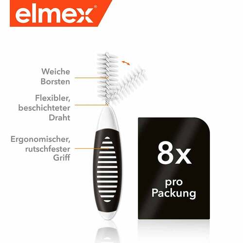 Elmex Interdentalb&uuml;rsten Iso Gr&ouml;&szlig;e 8 1,5 mm schwarz - 2