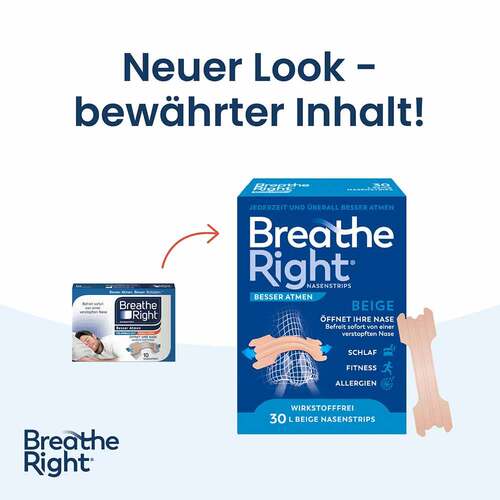 Besser Atmen Breathe Right Nasenpflaster gro&szlig; beige - 2