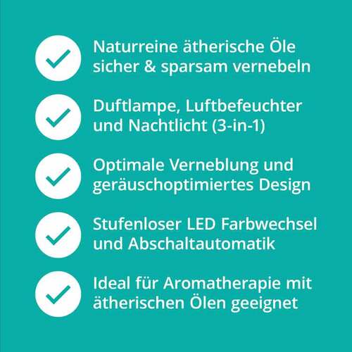 Aroma Diffuser Holzdesign + wei&szlig; mit Led - 2