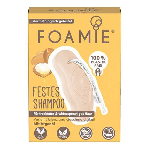 Foamie festes Shampoo Kissme Argan trockenes + widerspenstiges Haar - 1