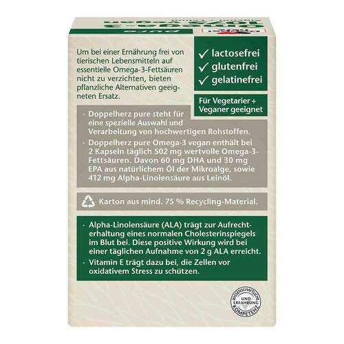 Doppelherz Omega-3 1075 vegan pure Kapseln - 4