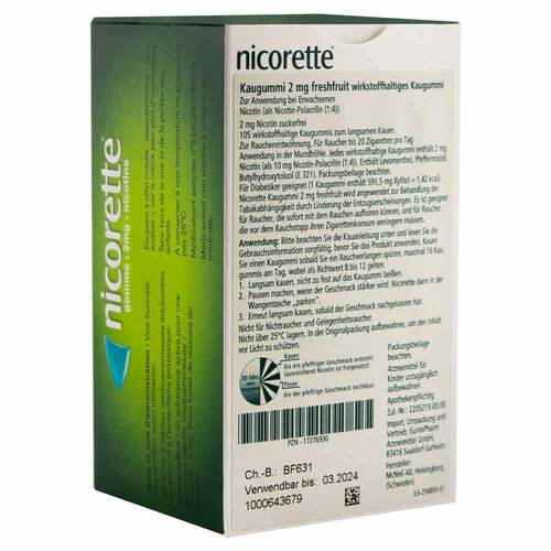 Nicorette 2 mg freshfruit Kaugummi - 2