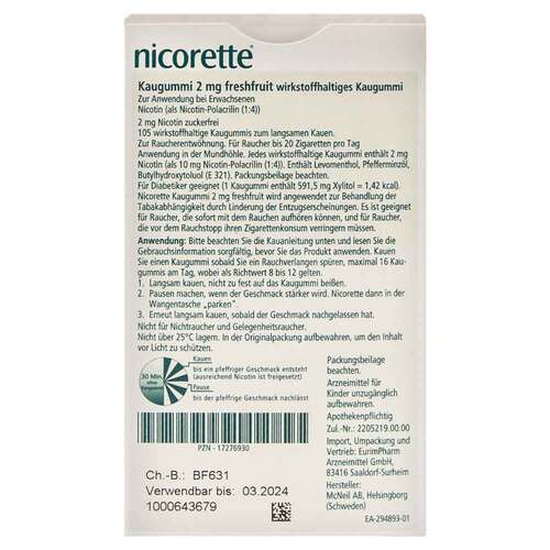 Nicorette 2 mg freshfruit Kaugummi - 4