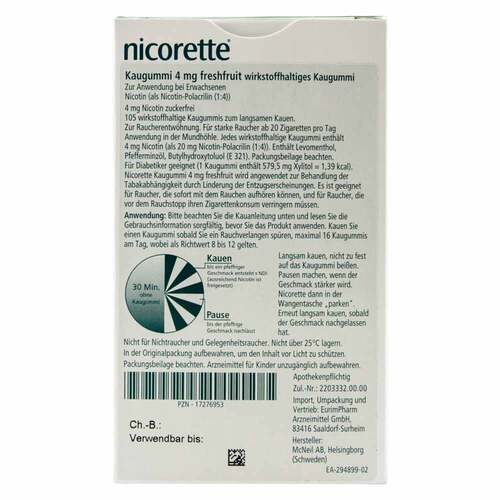 Nicorette 4 mg freshfruit Kaugummi - 2