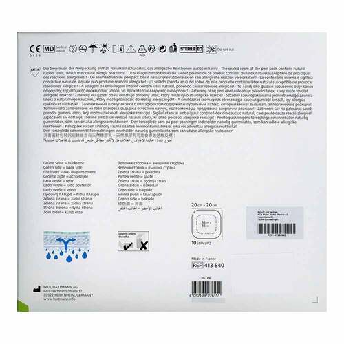 Zetuvit Plus Silicone steril 20x20 cm - 2