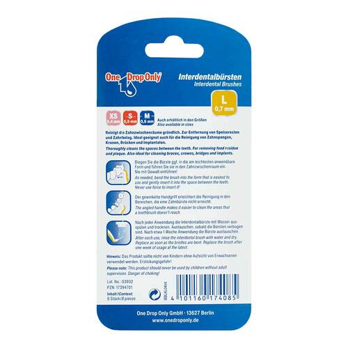 One Drop Only Interdentalb&uuml;rsten Gr&ouml;&szlig;e L 0,7 mm - 2