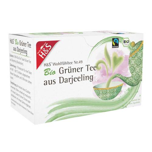 H&S Bio Grüner Tee aus Darjeeling Filterbeutel - 1