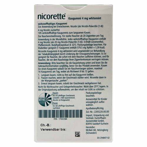 Nicorette Kaugummi 4 mg whitemint - 2