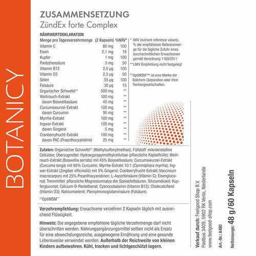 Botanicy Z&uuml;ndex forte Complex mit Optimsm Kapseln - 7