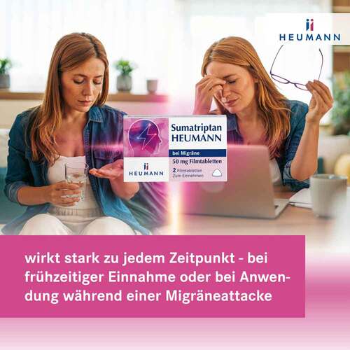 Sumatriptan Heumann bei Migr&auml;ne 50 mg Filmtabletten  - 5
