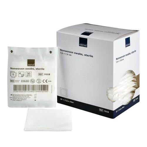 Vlieskompressen 7,5x7,5 cm steril 4lagig - 2