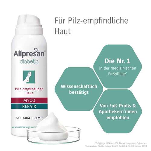 Allpresan diabetic Myco + Repair Schaum-Creme - 2