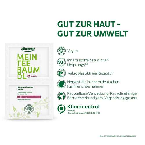Alkmene Mein Teebaumöl Anti-Unreinheiten Maske - 4