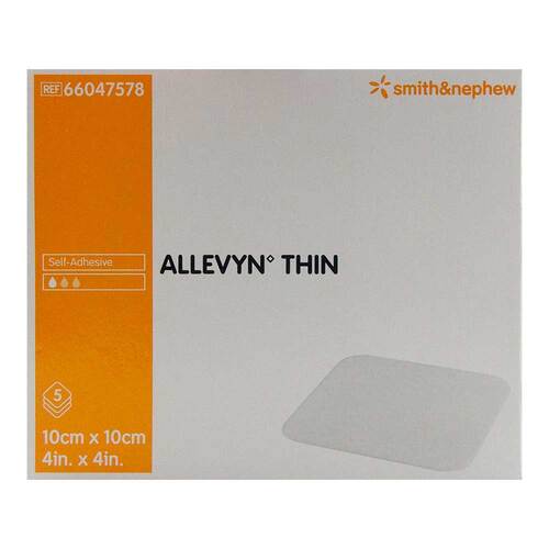 Allevyn Thin 10x10 cm d&uuml;nne Wundauflage - 1