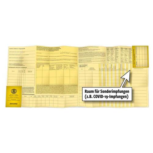 Impfausweis mit H&uuml;lle Scheckkartenformat 43 Zeilen - 4