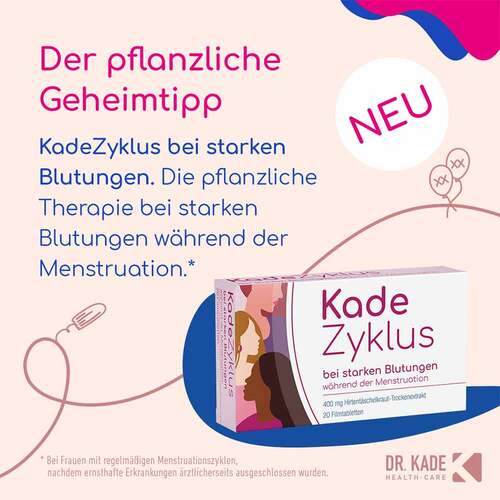 KadeZyklus bei starken Blutungen w&auml;hrend der Menstruation - 7