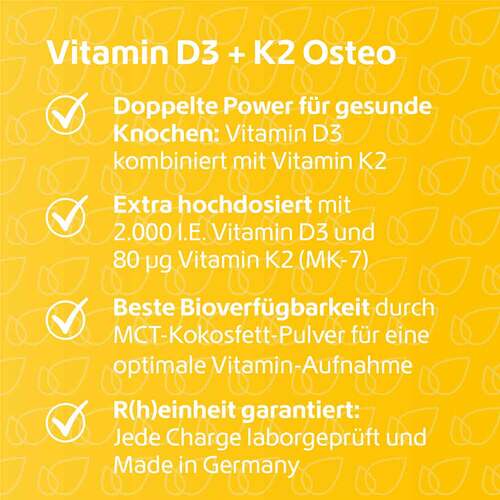 Vitamin D3 + K2 Osteo 2.000 I.E. Vit.D3 + 80 µg K2 Kps - 3