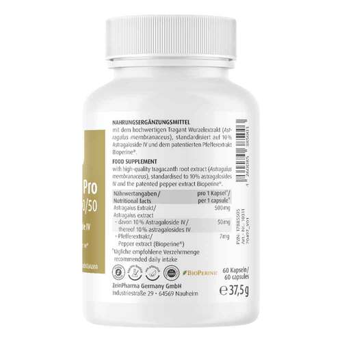 Astragalus Pro 500 / 50 50 mg Astragaloside IV Kapseln  - 3