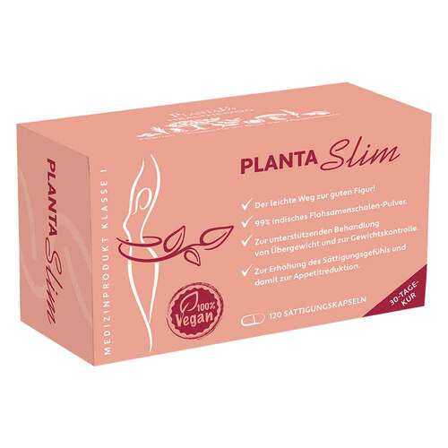 Planta Slim 99% ind.FlohsamenschalenPulver Kapseln vegan - 1