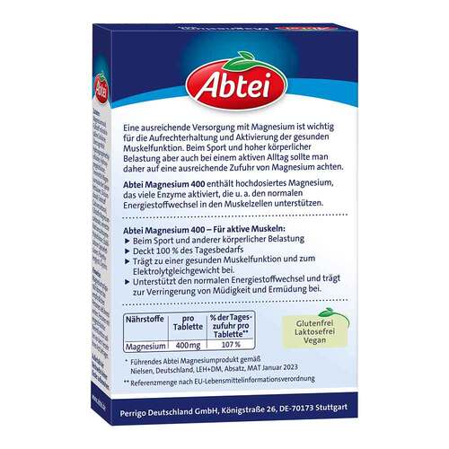 Abtei Magnesium 400 hochdosiert Tabletten - 2